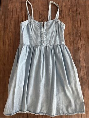 Mossimo Supply Co. Light Blue Denim Sundress with Spaghetti Straps